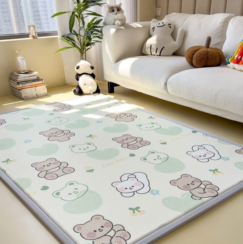Summer Cooling Mat, Anti-Fall Baby Floor Mat, Thickened Children's Cartoon Floor Sleeping Mat, Lunch Break Tatami Mat
