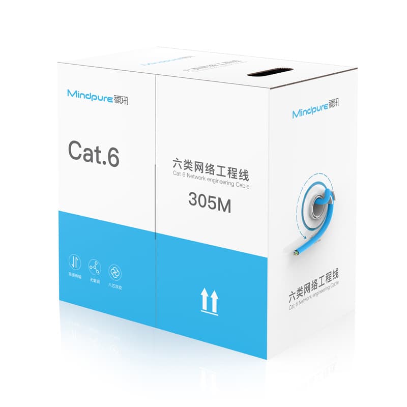 Mindpure Oxygen-Free Copper Network Cable 305M UTP Cat6 Unshielded Network Cable for Computer And Switch RJ-45 Interface