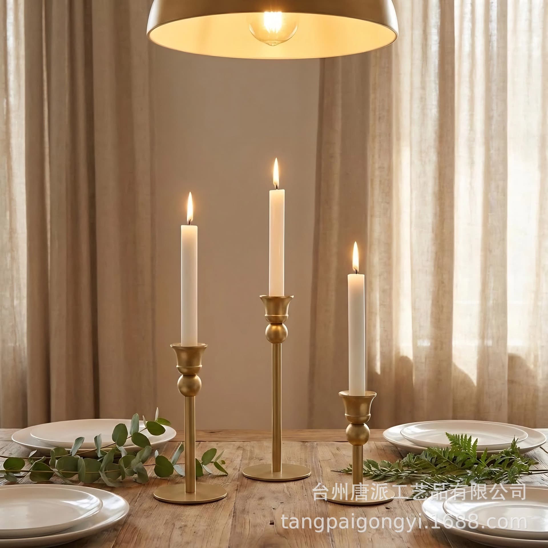 Cross-border Amazon Iron Candle Holder, European-style Light Luxury Iron Texture Premium Candle Holder, Wedding Home Decorative Candle Holder
