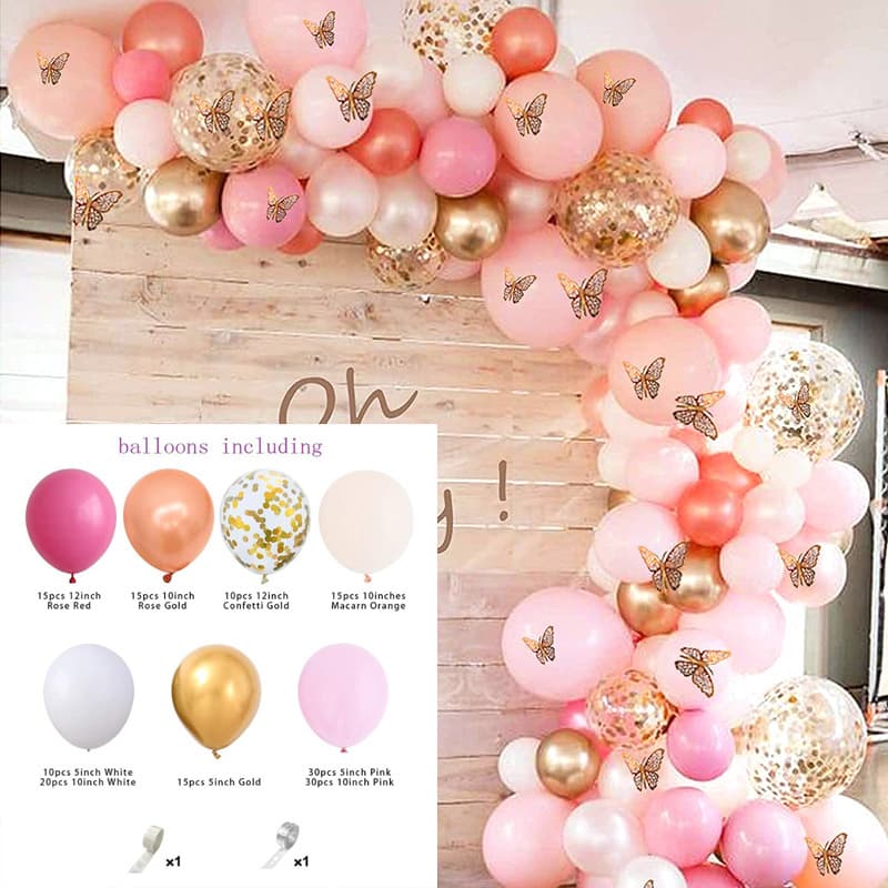 Cross-border Balloon Set Combo Birthday Party Decoration Arch Balloon Chain Wedding Decoration Balloons Wholesale