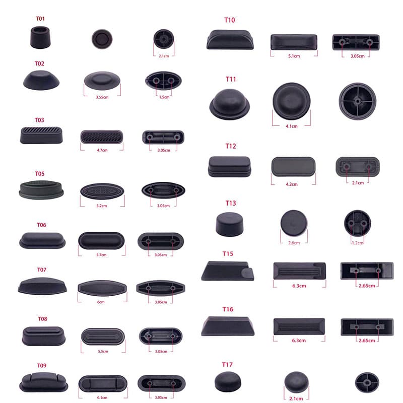 Luggage Plastic Base, Suitcase Accessories Factory, Trolley Case Plastic Foot Nails, Luggage Bottom Feet, Trolley Case Plastic Parts