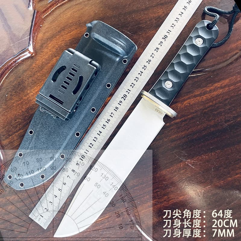 Survival Master Outdoor Knife Full Tang High Hardness Field Survival Knife Camping Obstacle Clearing Small Knife Medium Straight Knife