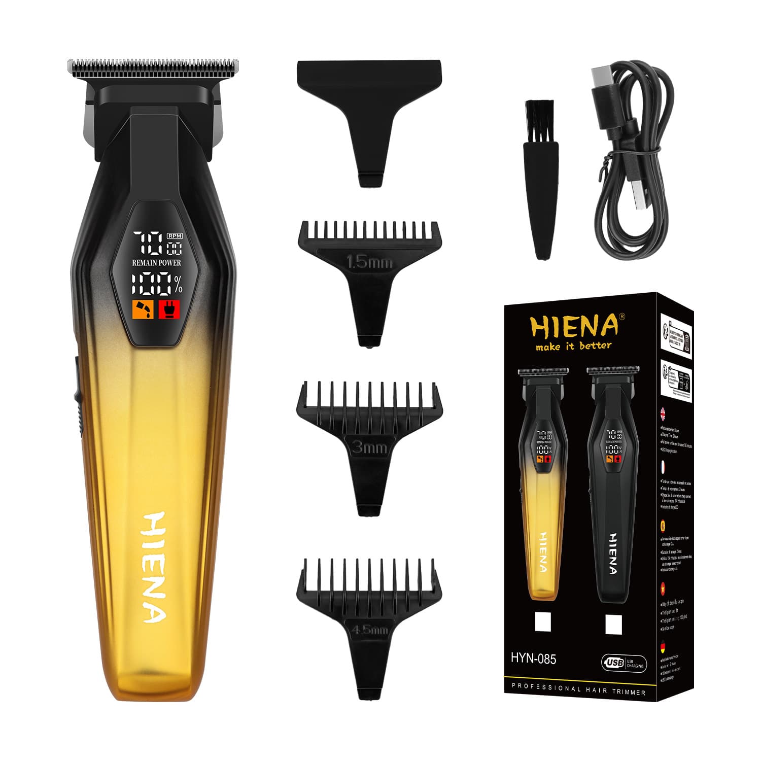 Cross-Border Household Electric Hair Clippers, Professional Hair Trimmers, Men's Electric Hair Cutting Tools, Salon Carving Electric Clippers