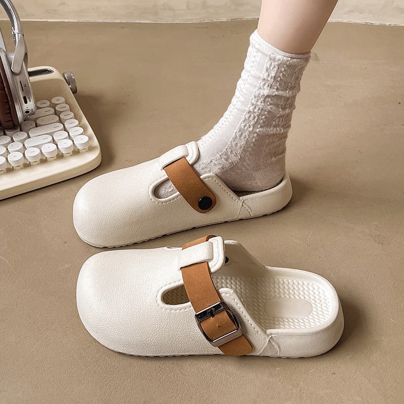 Slippers for Women in Summer, Cute Thick-Soled Home Wear for Couples, Home Indoor Non-Slip Outdoor Wear, Slippers for Women with Poop Feeling