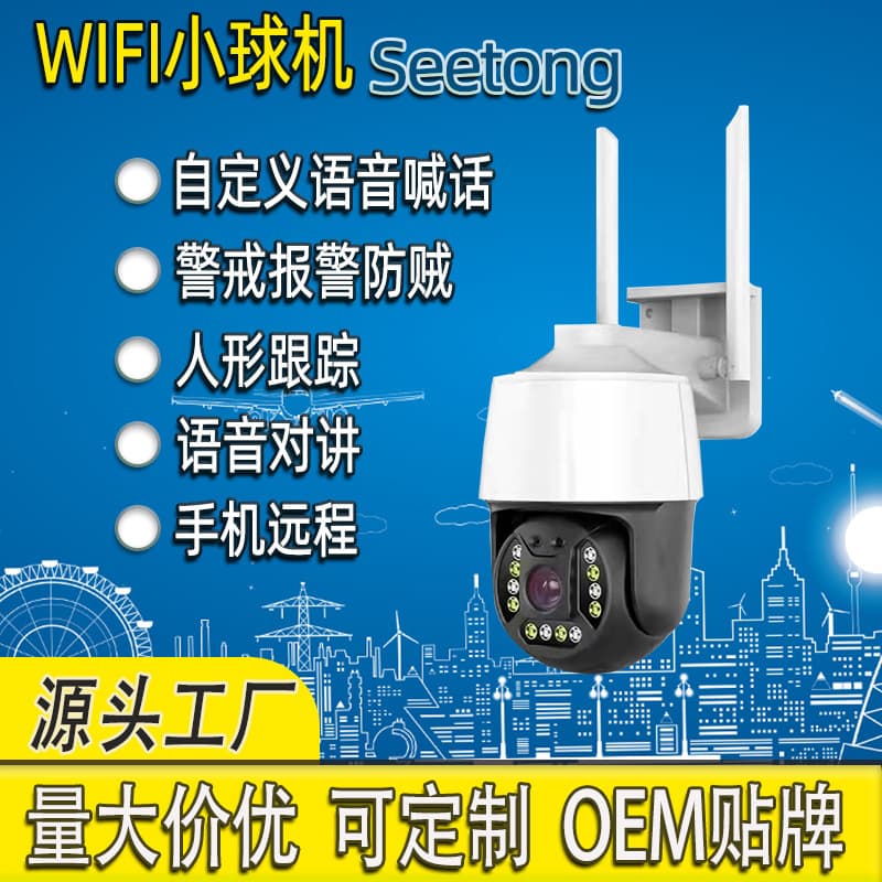 Seetong Wireless Dome Smart Camera for High-Definition Home Surveillance - Customizable and Movable Dome