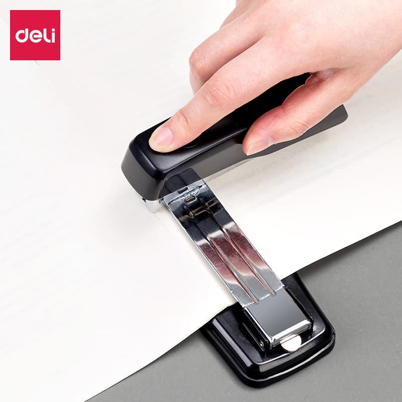 Deli 0414S Stapler Rotatable Stapler Stapling 50 Sheets Student Stapler Office Binding Device