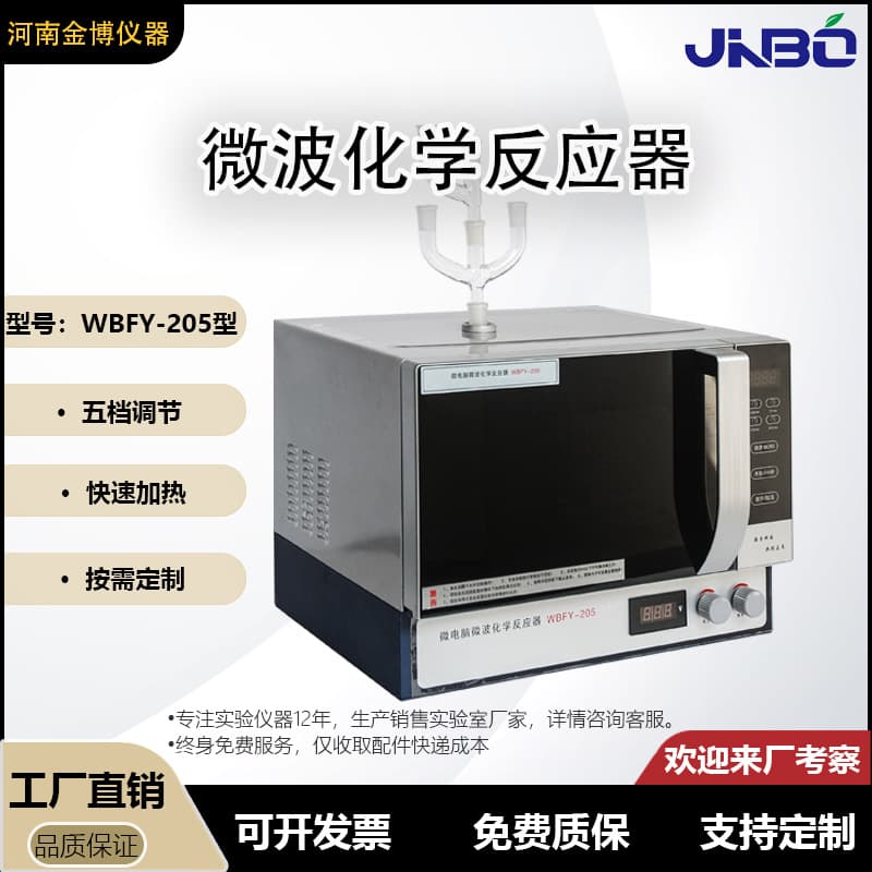 Factory Direct WBFY-205 Microwave Chemical Reactor with Built-in Magnetic Glass Stirring and Adjustable Power