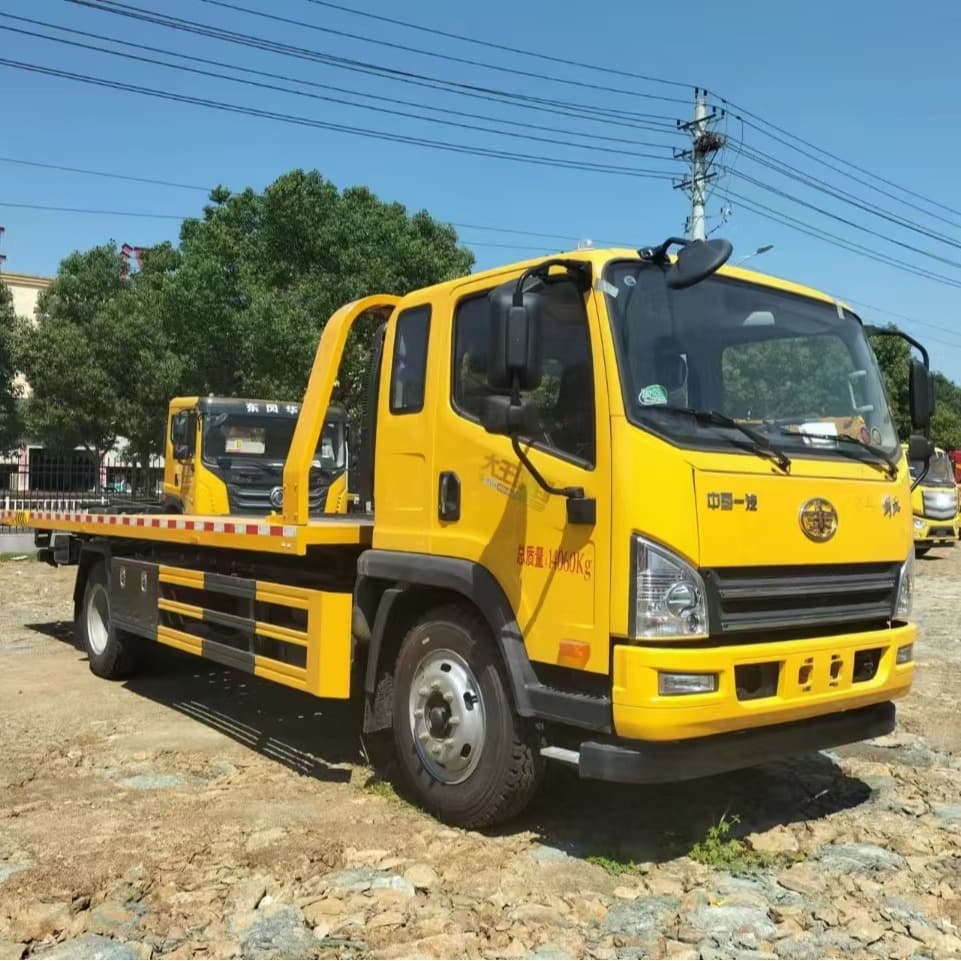 Export Road Rescue Wrecker Towing Truck Accident Vehicle Flatbed Transport Truck Pickup Diesel Vehicle
