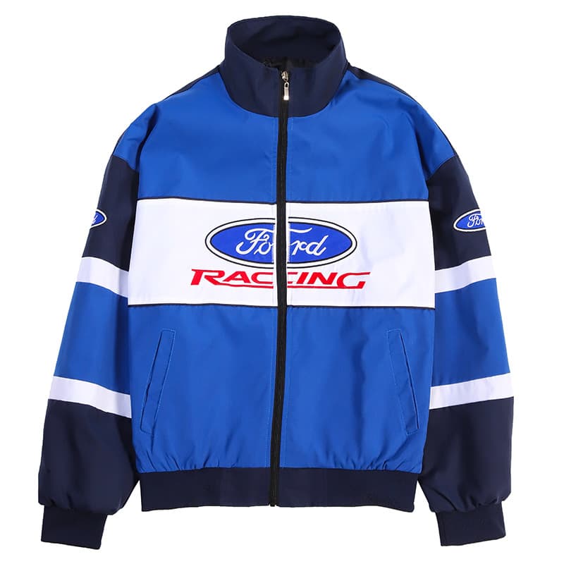 F1 racing suit spring and autumn suit American zipper jacket men's baseball suit Ford women's motorcycle jacket style retro
