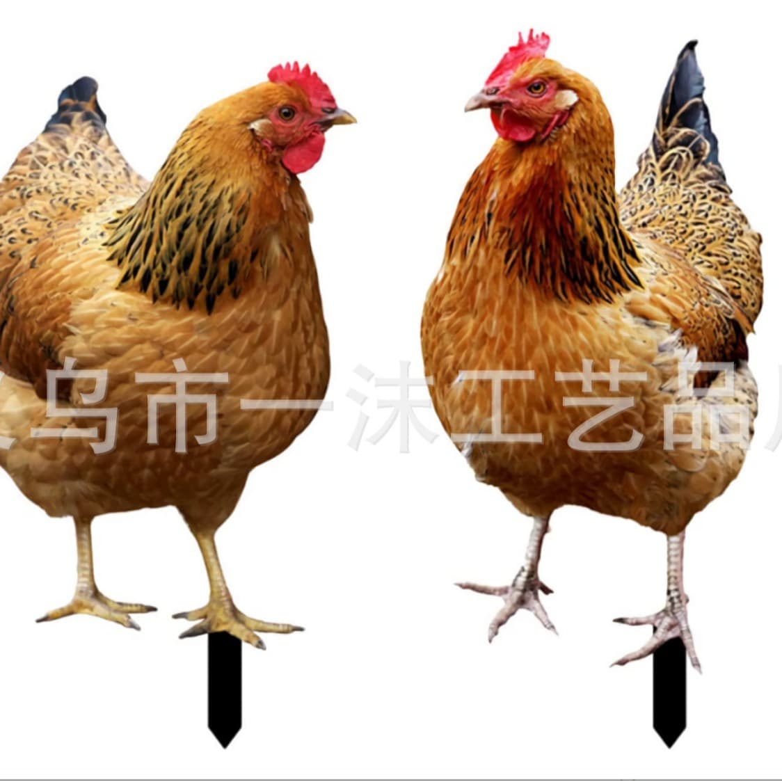 Happy Outdoor Easter Statue Stakes Acrylic Chicken Farm Art Sculpture Farmhouse Garden Animal Lawn Stakes