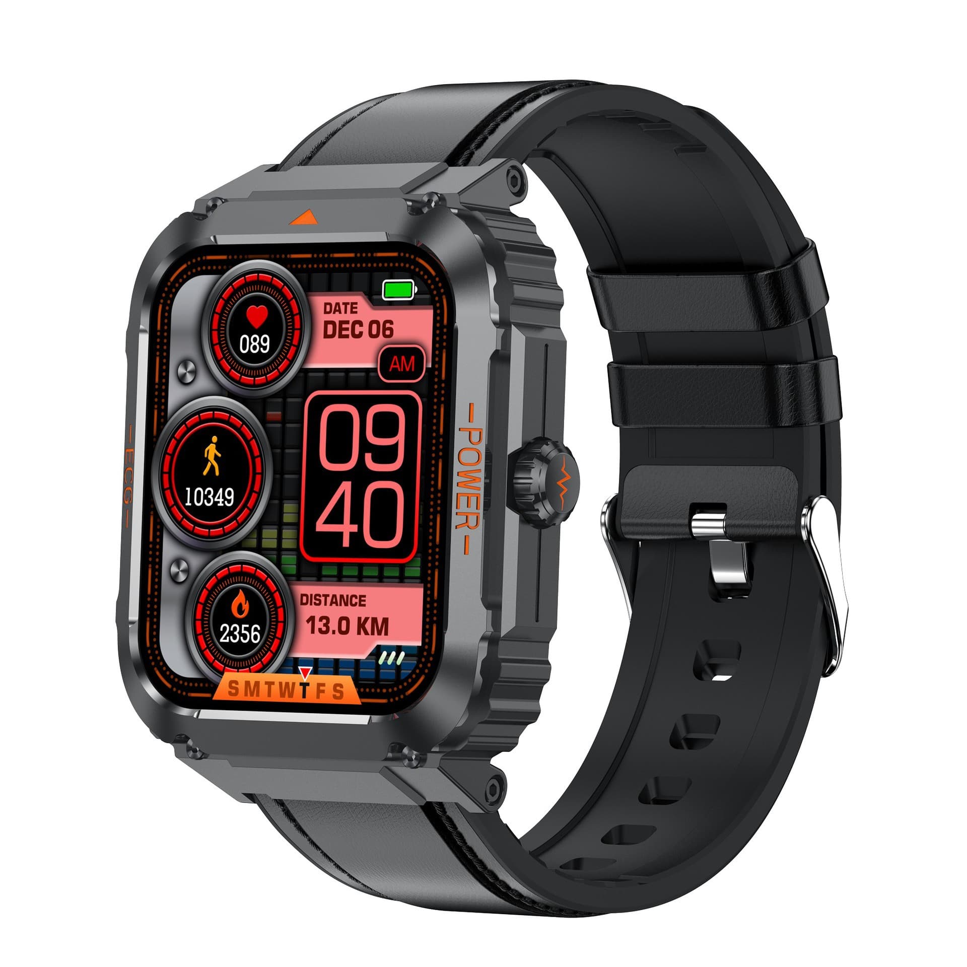 New ET550 Smartwatch Outdoor Rugged Sports ECG Blood Sugar Heart Rate Body Temperature Monitoring Bluetooth Call