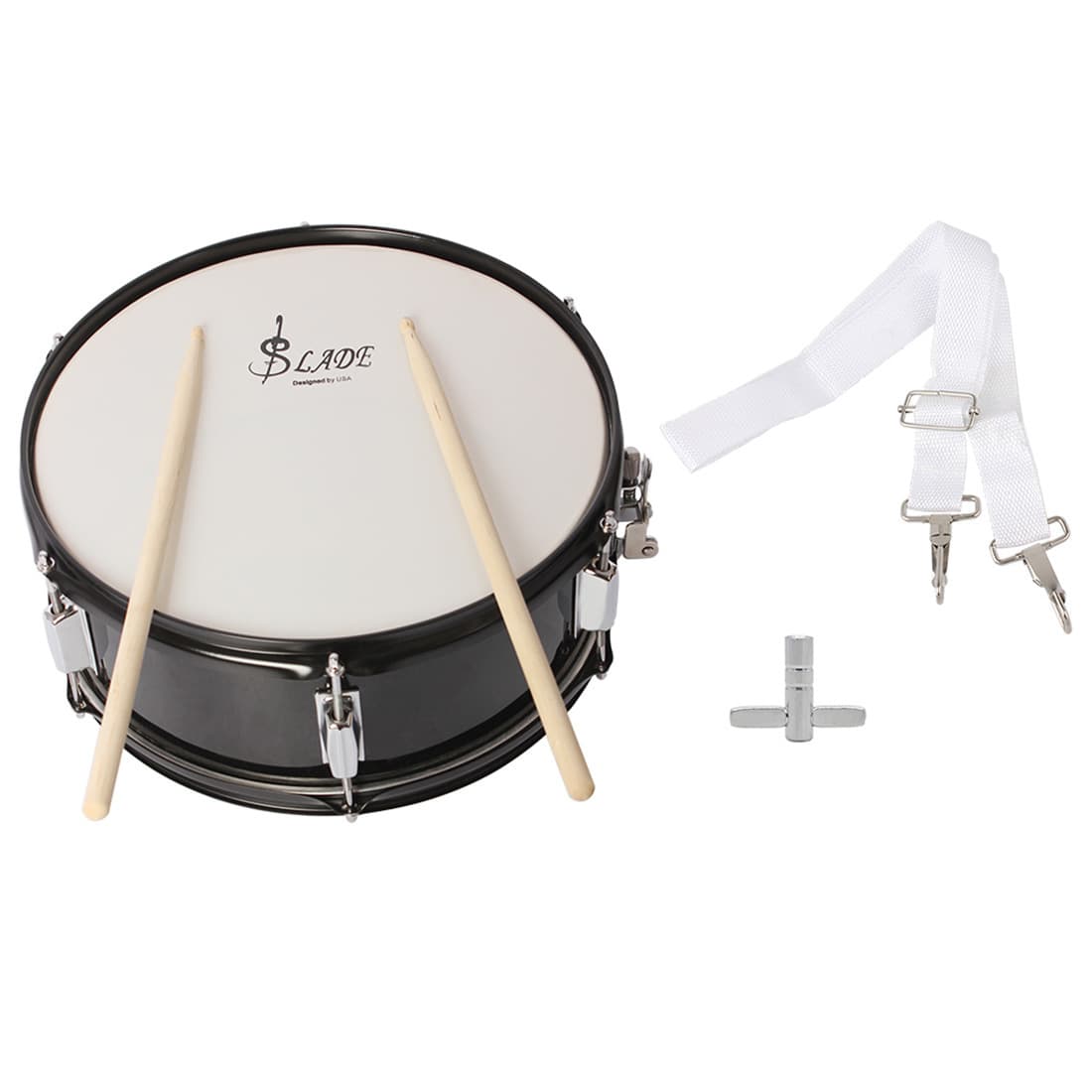 14 Inch Professional Marching Drum Percussion Instrument for Students and Adults Scouting Drum Drumsticks Included Drumming Gear