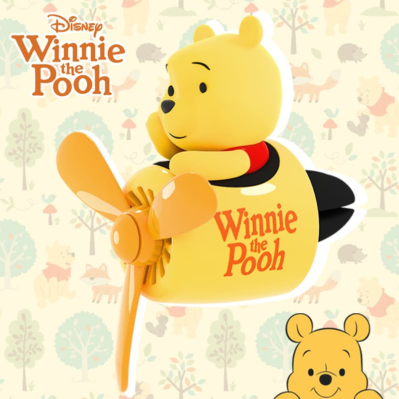 Disney Winnie the Pooh Car Air Vent Perfume Ornament Small Airplane Fan Car Decor Diffuser