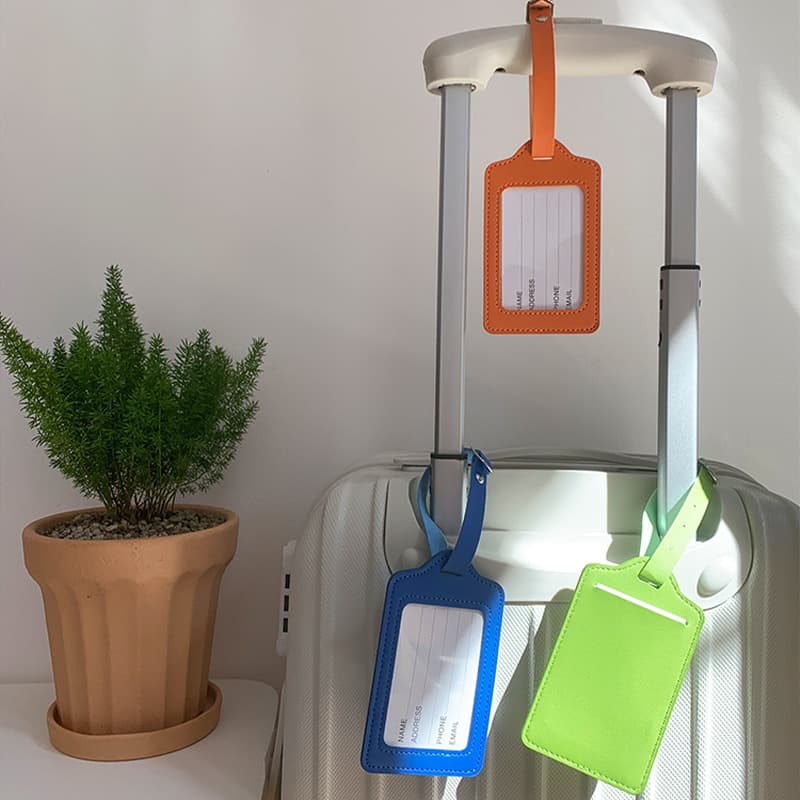 Ready-Made Luggage Tag Leather Portable Checked Boarding Pass Suitcase Pendant Identification Tag Suitcase Tag Card Holder