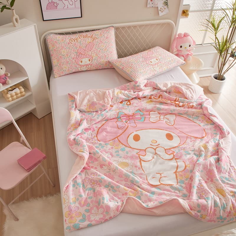 Sanrio Children's Summer Quilt Cartoon Cool Ice Silk Air Conditioning Quilt Core Kindergarten Baby Single Small Quilt for Boys and Girls