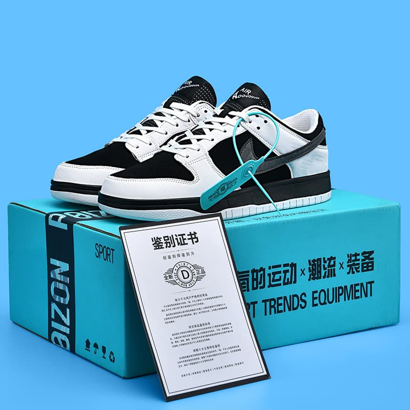 Putian shoes men's sneakers dunk black and white reverse panda joint genuine couple sneakers aj1 low-top women's shoes