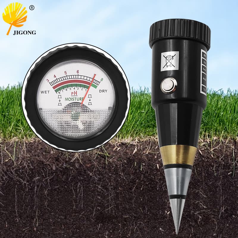 Cone Tip Soil Tester pH and Moisture Meter 2-in-1 Short Soil Tester