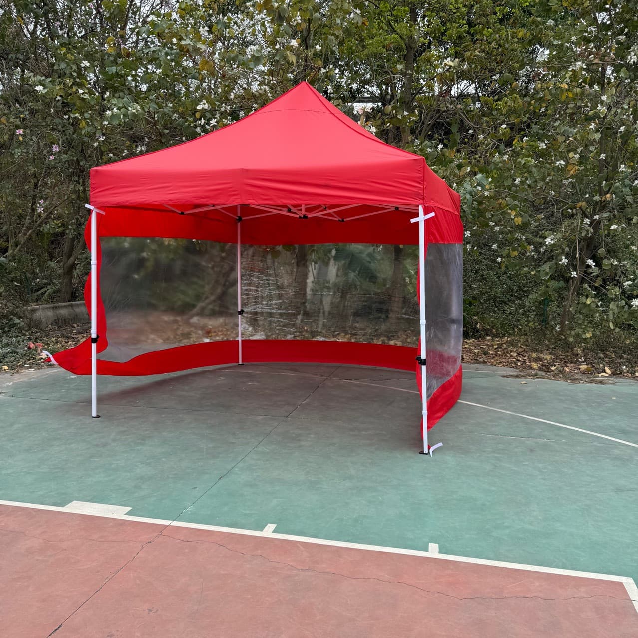 3*3 automatic tent advertising outdoor stall folding four-corner umbrella exhibition and sales sunshade four-corner rainproof portable tent