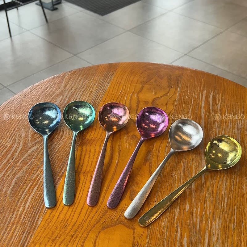 Pure Titanium Spoon, Household Food Grade Long Handle Large Round Spoon, Single Color Per Person Dining Spoon, Spoon, Soup Spoon, Portable Soup Spoon