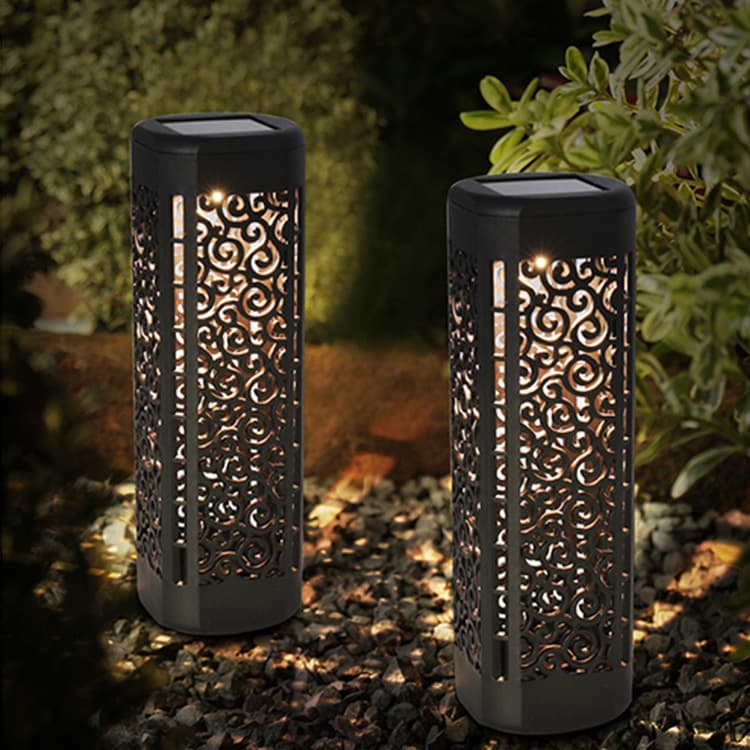 Cross-border Solar Street Light Outdoor Courtyard Stake Lawn Light LED Waterproof Courtyard Decoration Light Hollow-Out Landscape Light