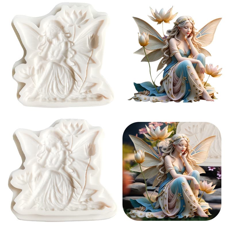 Butterfly Angel Ornament Cupid Angel Scented Candle Silicone Mold Handmade Soap Craft Decoration Mold