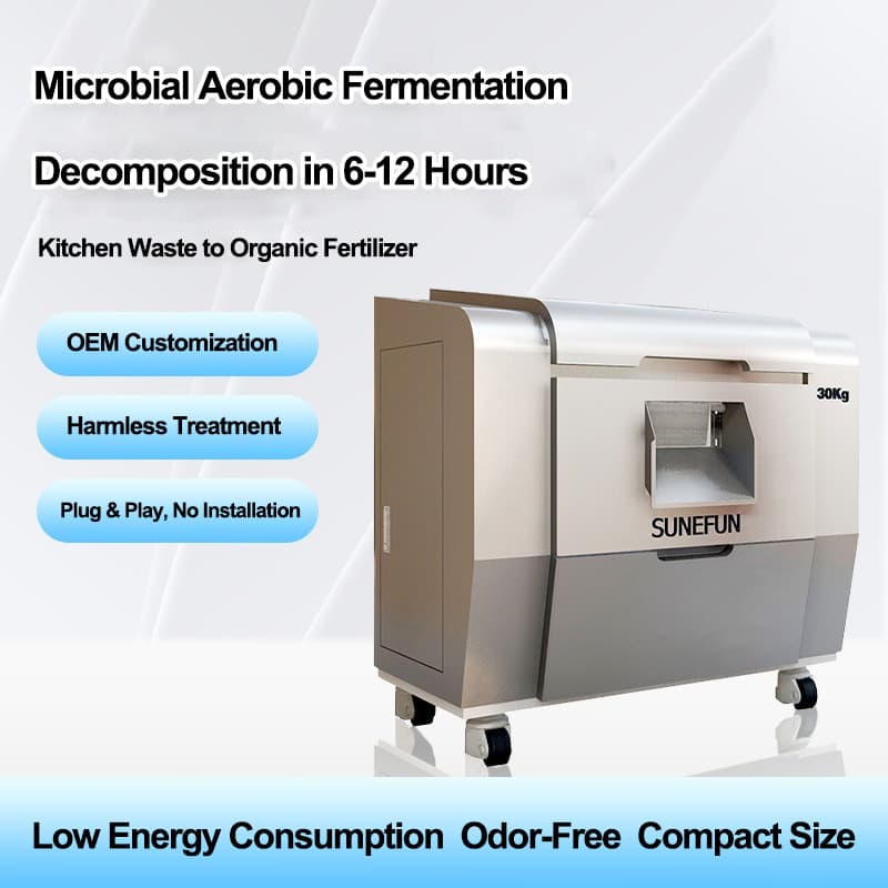 Commercial Canteen Restaurant Kitchen Sanyi Quanfang SUNEFUN Garbage Disposer, Biodegradable Large Kitchen Waste Machine
