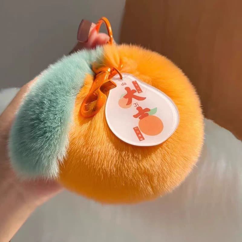 [Daji] Italian Cute Little Orange Authentic Keychain New Year Good Things Happen Plush Pendant Gift Ornament
