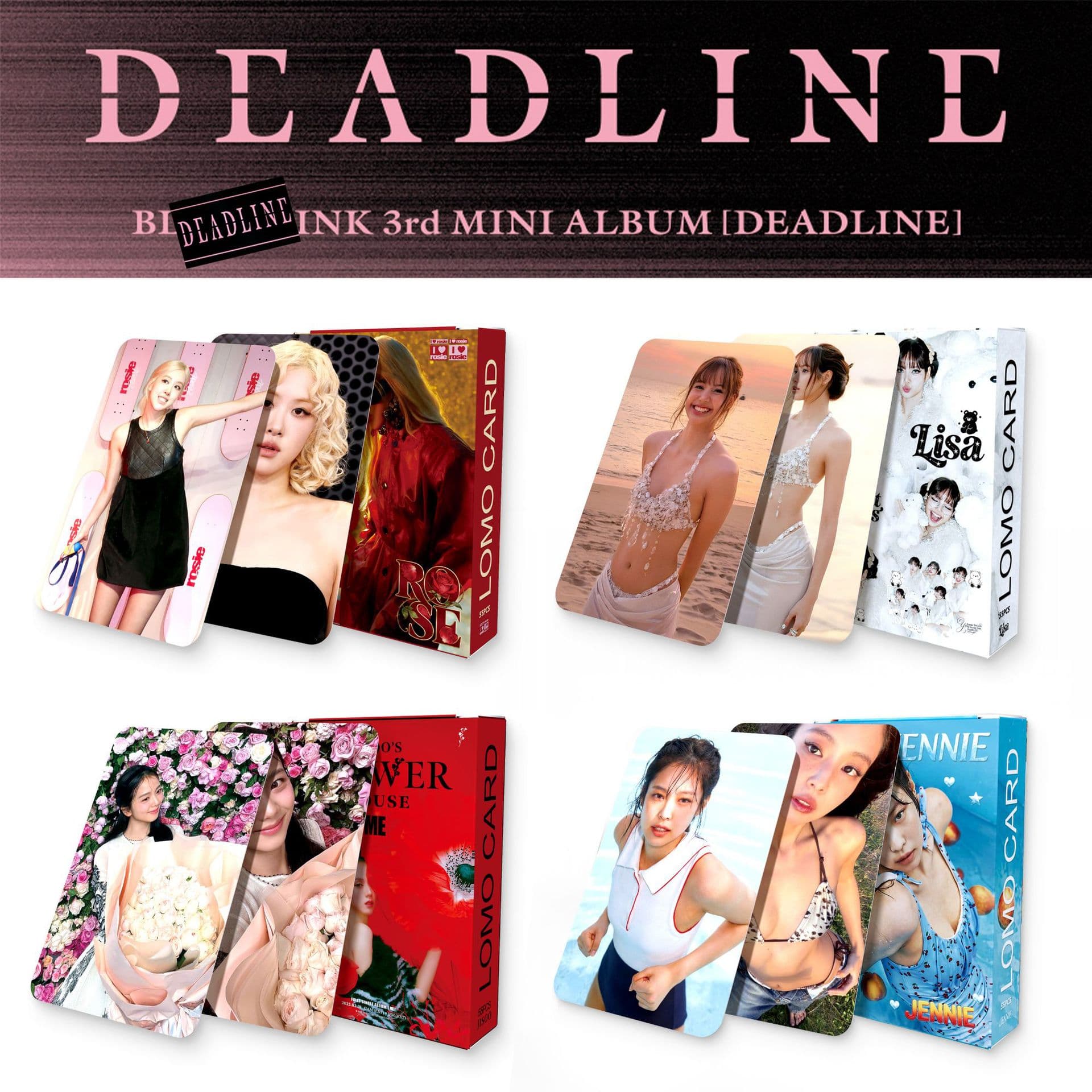 55 BlackP personal peripheral cards KPOP Jin Zhini ROSE LISA collection lomo card
