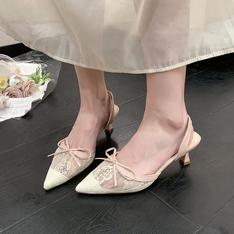 Elegant Slimming French Fashion High Heel Women's Sandals 2026 Summer New Pointed Toe Thin Heel Sexy Closed-Toe Women's Sandals