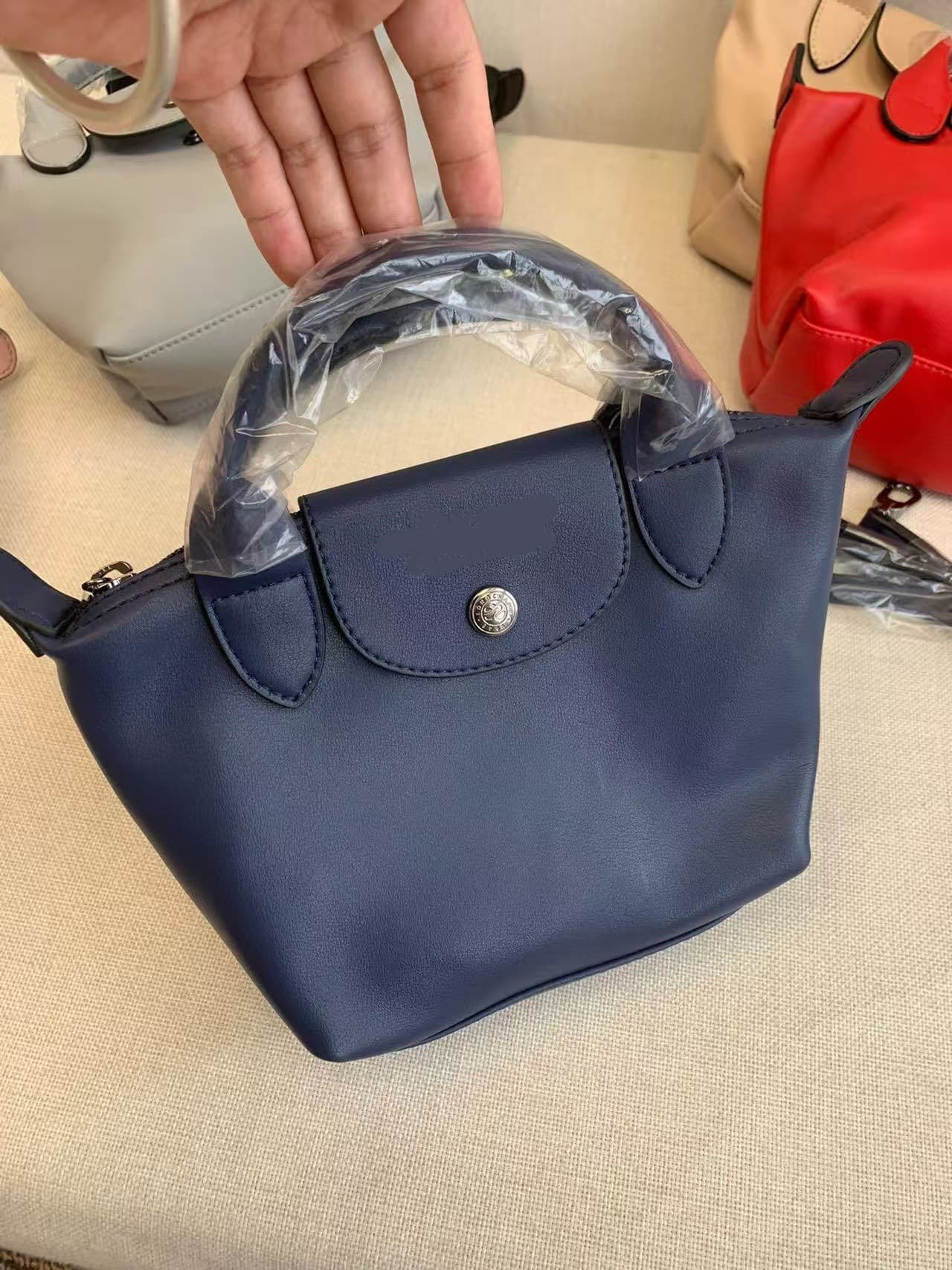 Longchamp Lambskin Mini Le Pliage Handbag Shoulder Bag Crossbody Bag Fall Winter Fashion Lightweight Niche Women's Bag