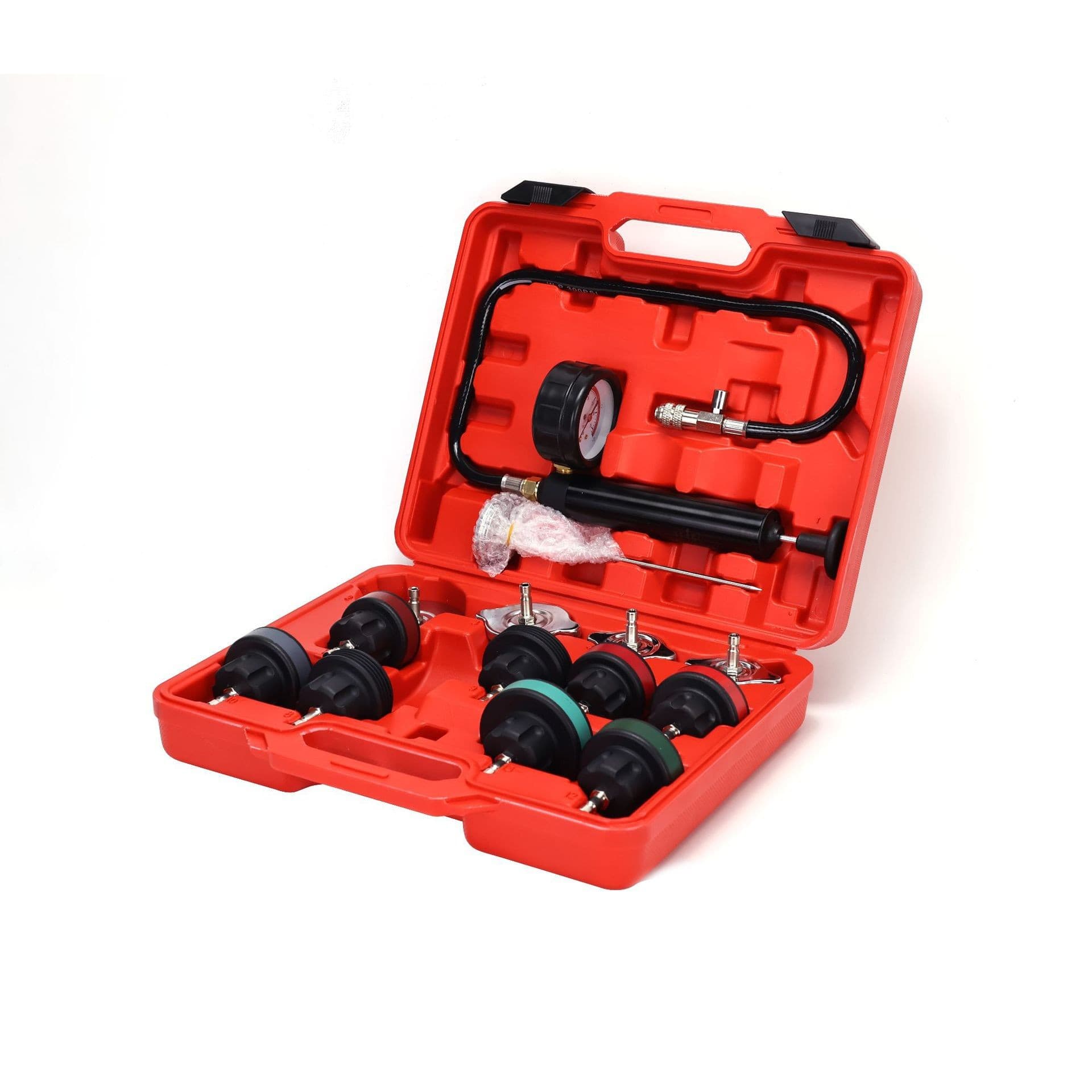 Automotive Radiator Pressure Test Leak Tool 14/18/28/34 Piece Coolant Replacement Leak Detector Vacuum Pressure Gauge