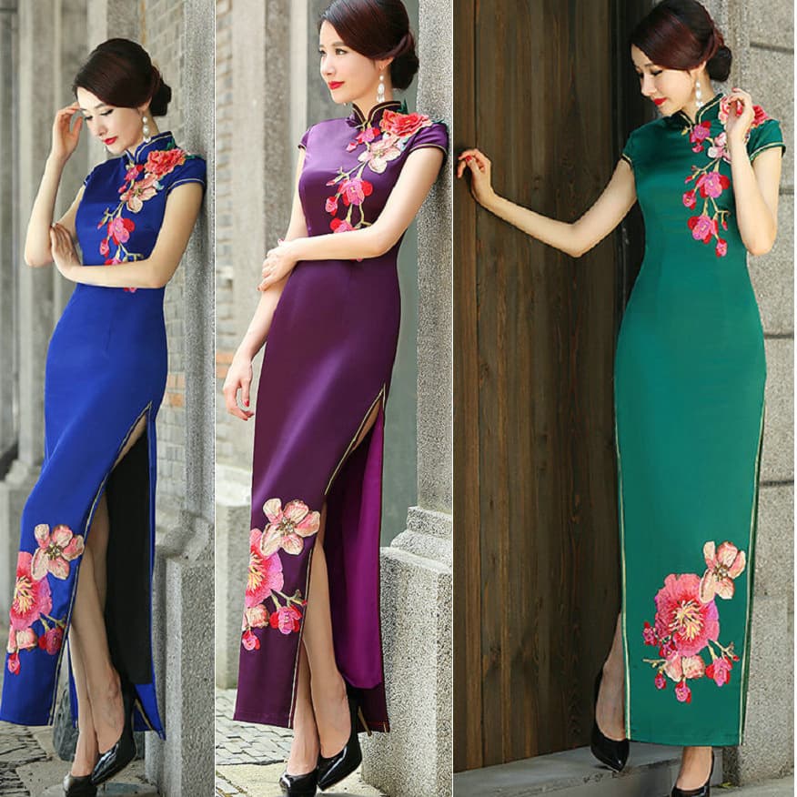 2025 New Autumn/Winter Thickened Long Elegant Chinese-style Mother Performance Cheongsam Dress Show Dignified Atmosphere Plus Size Women