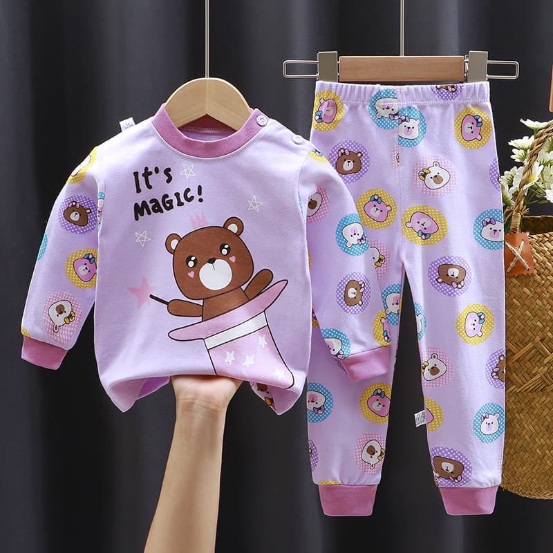Kids Underwear Set New Warm Boys Thermal Underwear Girls Class A Pure Cotton Autumn Children's Clothing