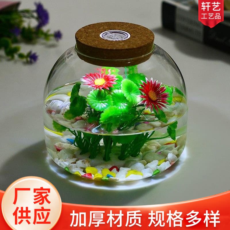 Terrarium Ecosphere Mini Plant Space Bottle, Succulent Glass Vase Micro Moss Bottle Landscape Bottle Tiny Green Plant
