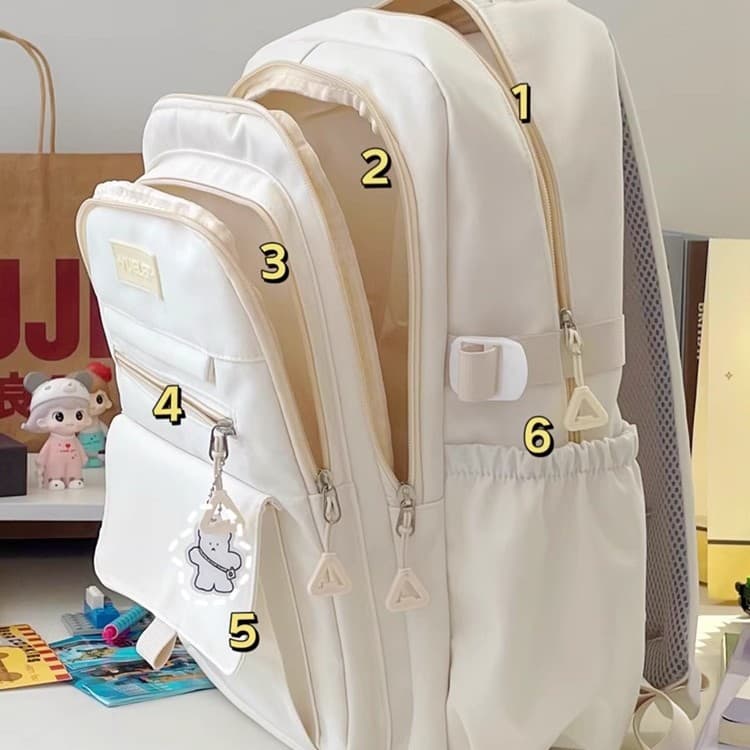 High Capacity Japanese Style Backpack Women's College Student Laptop Bag Simple Versatile Nylon Material Unisex Daily Use