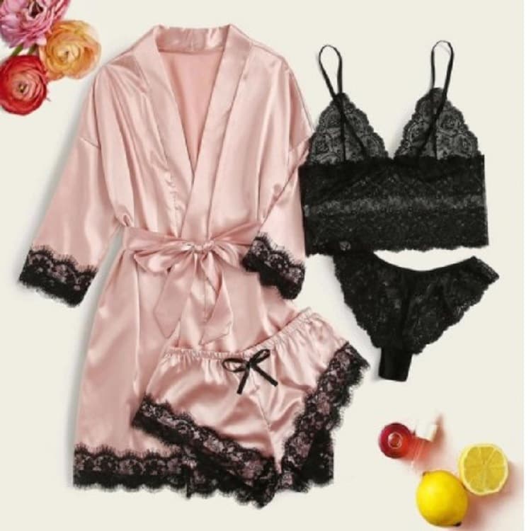 Sexy European and American Lingerie Set Women's Pure Desire QQNY Sleepwear Ladies Lingerie Role Play Cute Girl Style Polyester Satin