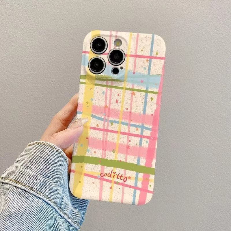 Colorful Lines Compatible with Apple 17Pro Film Phone Case iPhone 16/15/14/13/12Pro Premium 11