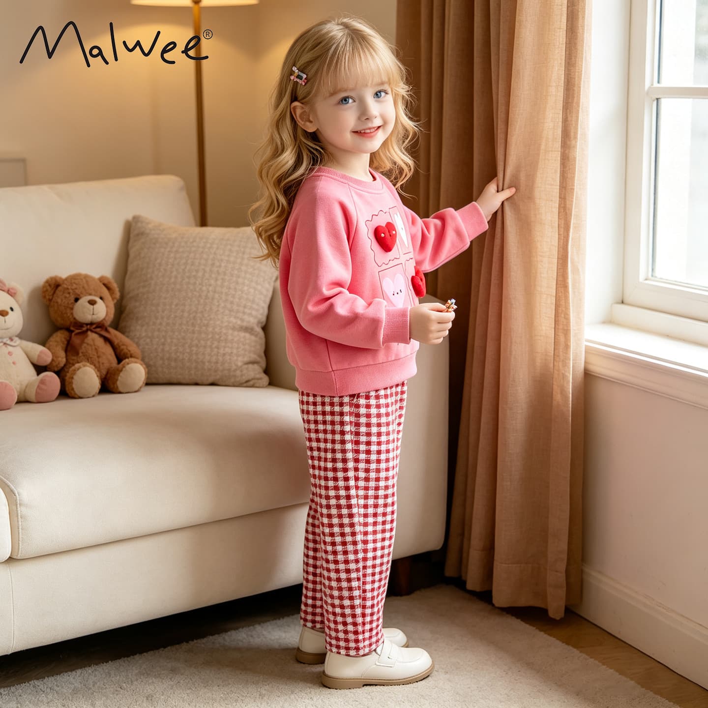 Malwee Kids New European and American Style Two-Piece Set, Versatile Casual Fashion Comfortable Set for Toddlers and Children