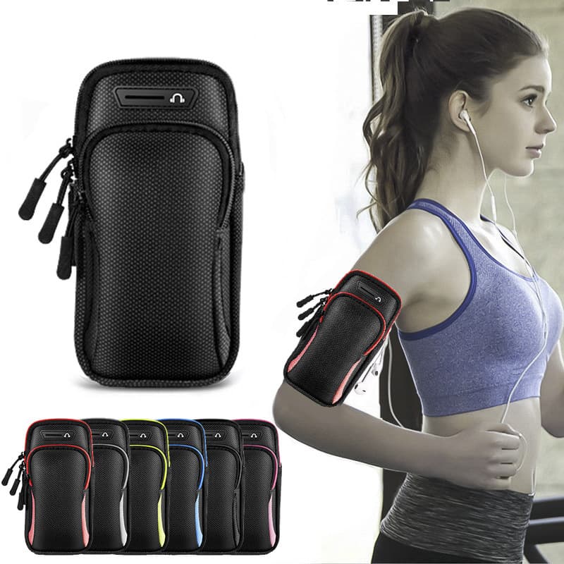 Running Phone Armband for Men and Women, Sports Arm Sleeve, Waterproof Lightweight Outdoor Gear with Wrist Pouch