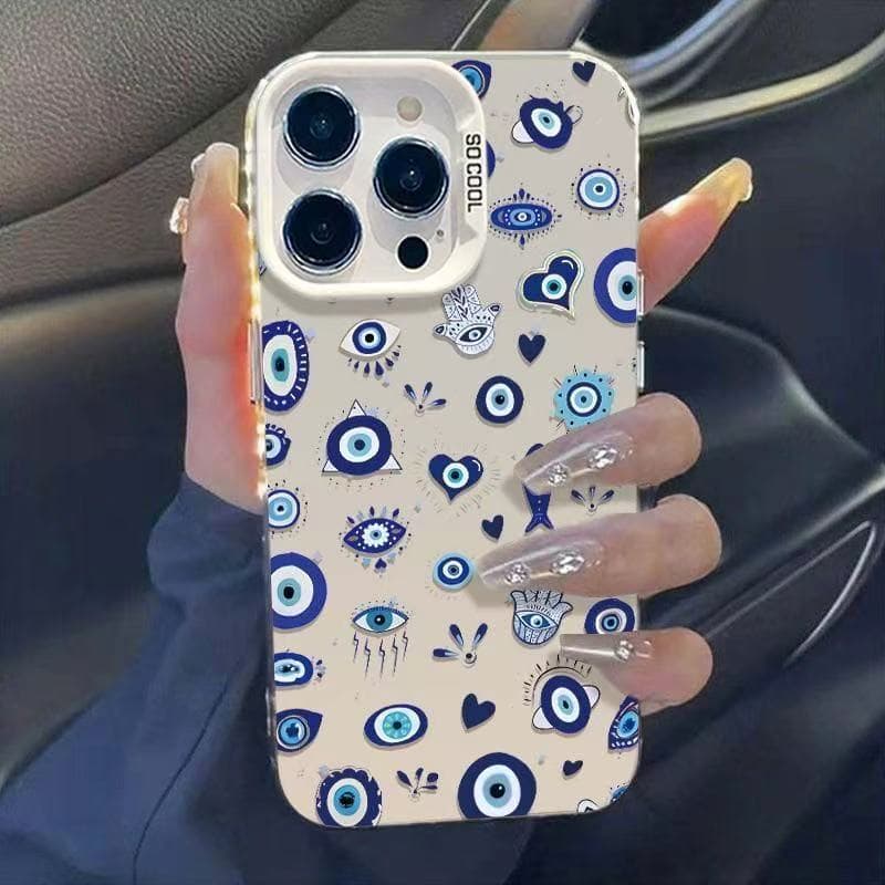 European and American style iPhone 16 personalized Pro Max blue phone case, compatible with Apple 15 new model, hot-selling export item