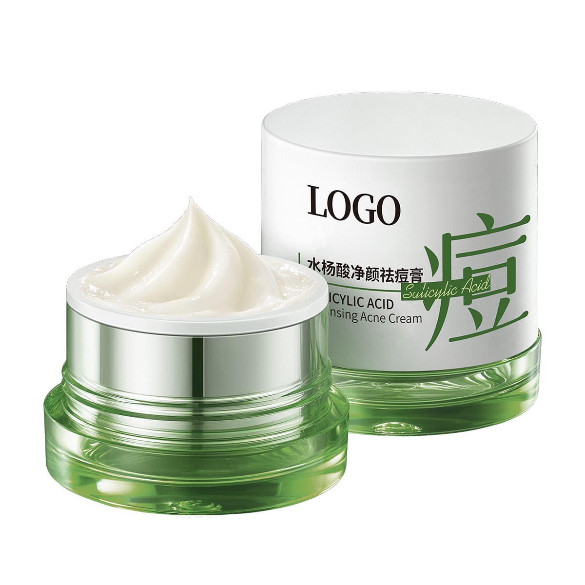OEM Customized Acne Treatment Cream Semi-Finished Product Herbal Plant Extract Cleansing Cream Acne Scar Fading Cream Processing Service