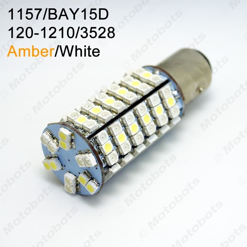 1157 BAY15d 1210-120LED Car Tail Light High Brightness LED Brake Light Yellow White Dual Color