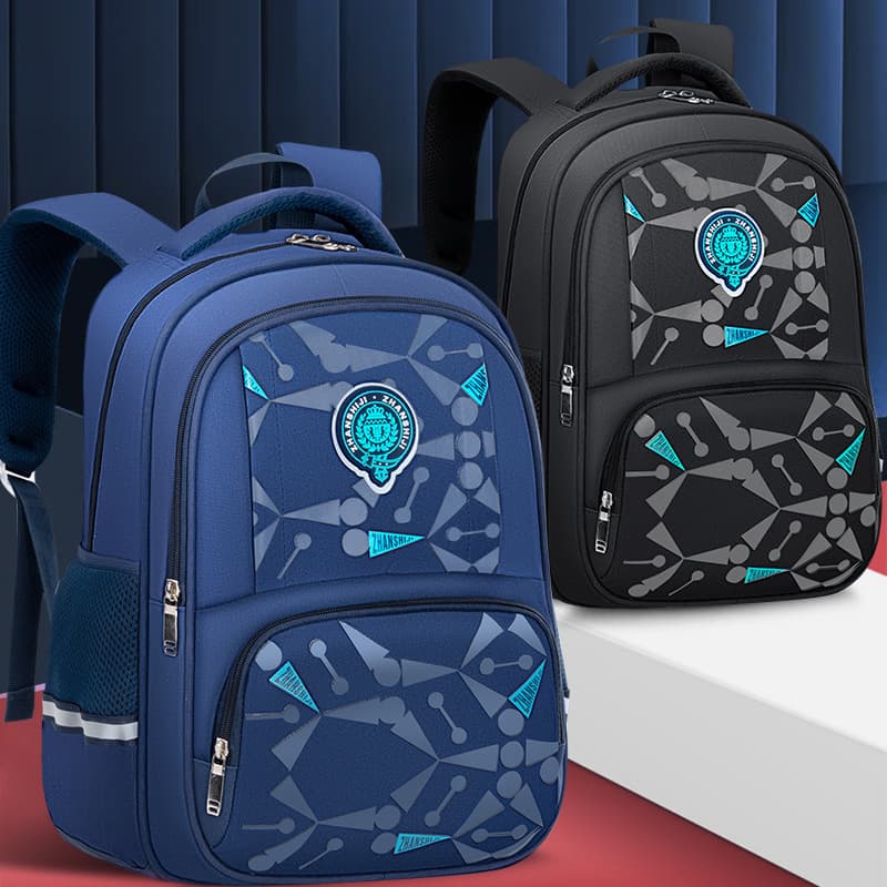 Cool Creative Elementary School Backpack Waterproof Wear-resistant Spine Protection Lightweight Oxford Cloth Dual-shoulder Bag for Grades 1-6
