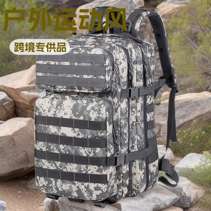 Outdoor camouflage tactical backpack large capacity backpack men's bag women's bag large 3P bag mountaineering bag military fan bag wholesale