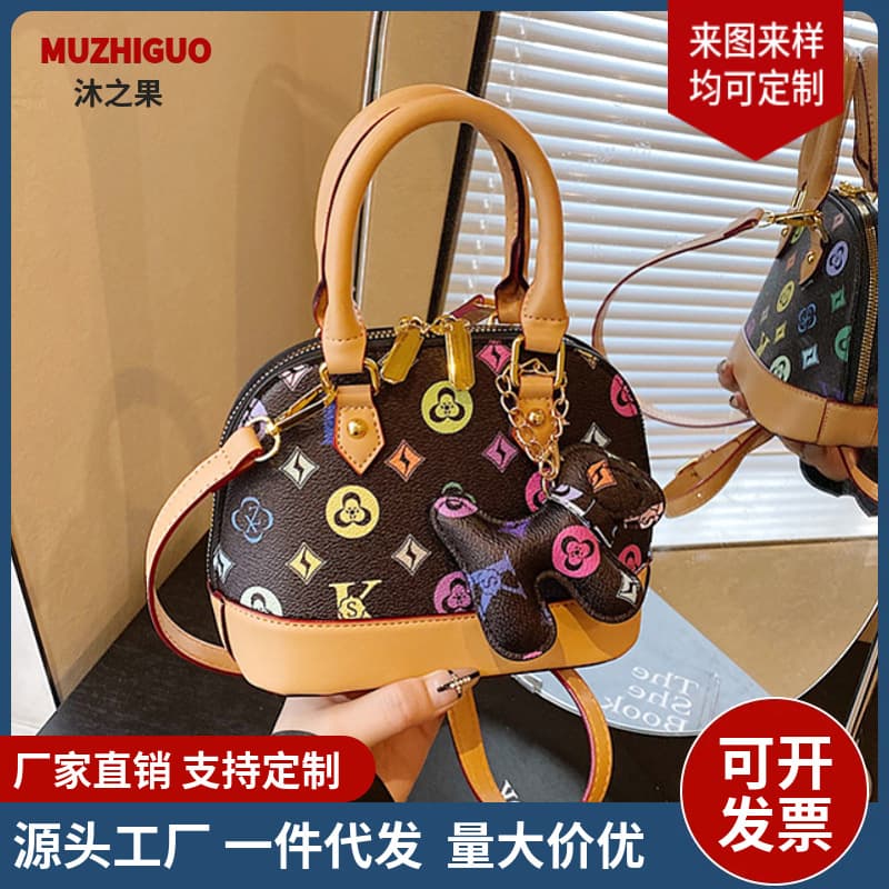 Cross-border shell bag for women 2026 new handbag printed versatile shoulder crossbody bag small bag high-end