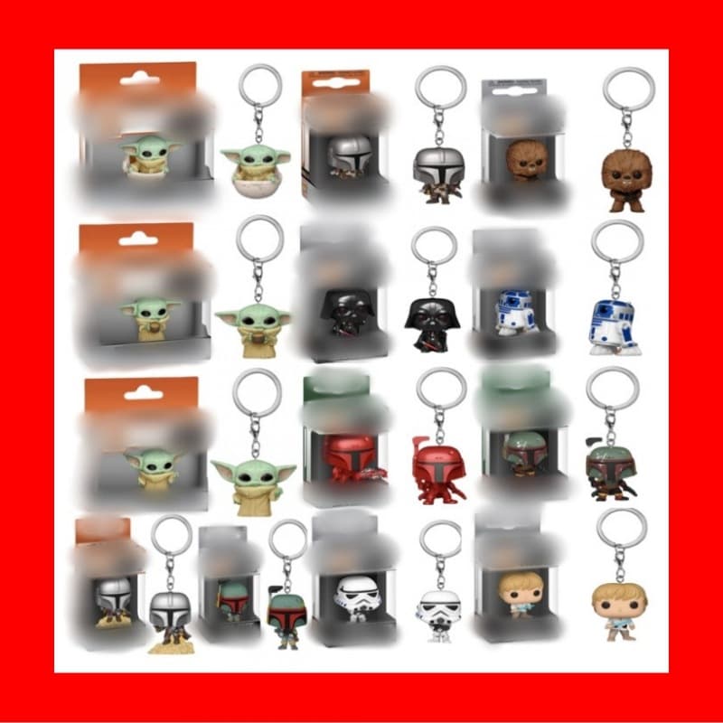 pop star wars darth vader mandalorian boba keychain figure keychain pendant