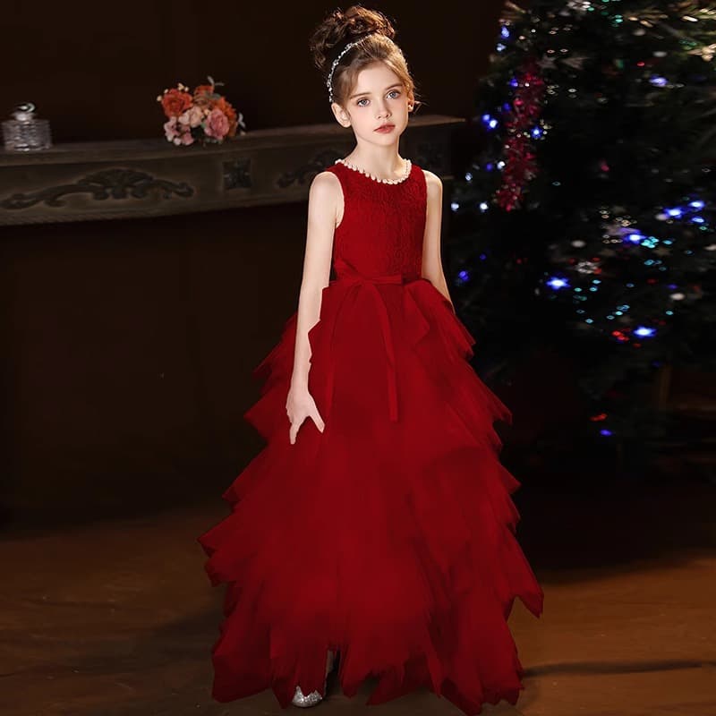 Girls' Dress 2026 Summer New Style European and American Sleeveless Runway Fashion Violin Performance Dress for AliExpress