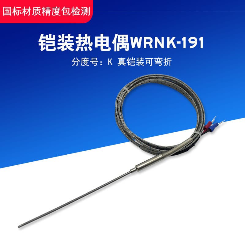 High-temperature Resistant Armored Thermocouple Wrnk191kej Pt100 Probe-type Thermistor Temperature Sensor Flexible