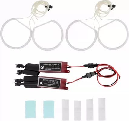 For BMW CCFL Angel Eyes E46 131MM×4 Cold Cathode Angel Eyes Half Circle Ring White
