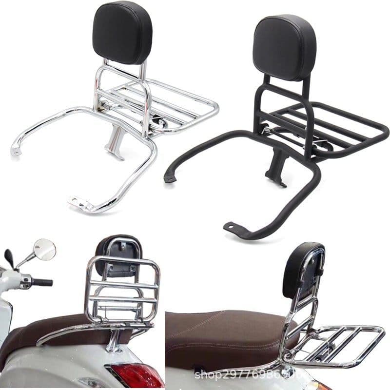 Compatible with Vespa Sprint Primavera 150 Rear Rack GTS300 GTV6 Modified Backrest Folding Cargo Rack